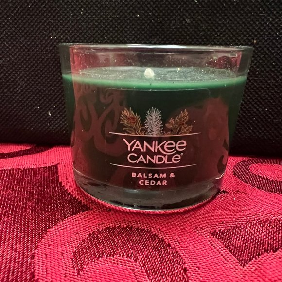 Yankee Candle Mini 1oz Single Wick Candle Balsam & Cedar Holiday Christmas New